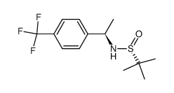 (RS)-2-methyl-N-((R)-1-(4-trifluoromethylphenyl)ethyl)propane-2-sulfinamide结构式