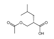 (S)-2-(acetyloxymethyl)-4-methylpentanoic acid Structure