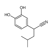 Valeronitrile, 2-(3,4-dihydroxyphenyl)-4-methyl- (7CI) structure