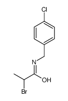 2-bromo-N-[(4-chlorophenyl)methyl]propanamide结构式