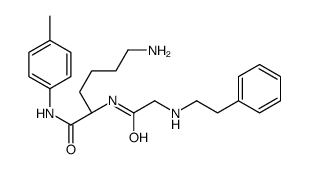 (2S)-6-amino-N-(4-methylphenyl)-2-[[2-(2-phenylethylamino)acetyl]amino]hexanamide Structure