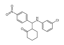 2-[(3-chloroanilino)-(4-nitrophenyl)methyl]cyclohexan-1-one结构式