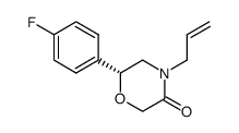 (6R)-6-(4-fluorophenyl)-4-(allyl)morpholin-3-one结构式