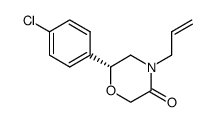 (6R)-6-(4-chlorophenyl)-4-(allyl)morpholin-3-one结构式