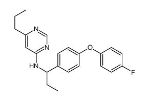 N-[1-[4-(4-fluorophenoxy)phenyl]propyl]-6-propylpyrimidin-4-amine Structure