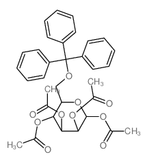 b-D-Mannopyranose,6-O-(triphenylmethyl)-, tetraacetate (9CI) Structure