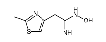 4-Thiazoleethanimidamide, N-hydroxy-2-methyl Structure