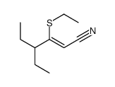 4-ethyl-3-ethylsulfanylhex-2-enenitrile Structure