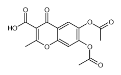 6,7-diacetyloxy-2-methyl-4-oxochromene-3-carboxylic acid Structure