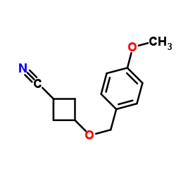 3-[(4-Methoxybenzyl)oxy]cyclobutanecarbonitrile结构式