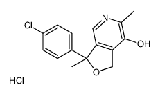 3-(4-chlorophenyl)-3,6-dimethyl-1H-furo[3,4-c]pyridin-7-ol,hydrochloride Structure