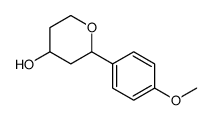 2H-Pyran-4-ol, tetrahydro-2-(4-methoxyphenyl) Structure