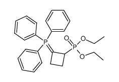 [2-(Triphenyl-λ5-phosphanylidene)-cyclobutyl]-phosphonic acid diethyl ester Structure