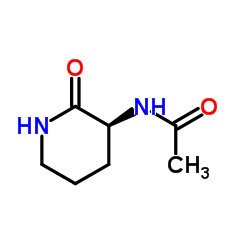 N-[(3S)-2-Oxo-3-piperidinyl]acetamide结构式