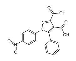 1-(4-nitrophenyl)-5-phenylpyrazole-3,4-dicarboxylic acid结构式