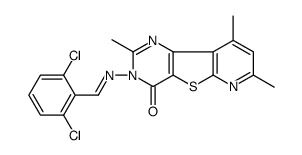 3-[(E)-(2,6-dichlorophenyl)methylideneamino]-2,7,9-trimethylpyrido[2,3]thieno[2,4-d]pyrimidin-4-one Structure