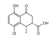 (+-)-8-chloro-5-hydroxy-1c-methyl-4-oxo-1,2,3,4-tetrahydro-[2r]naphthoic acid结构式
