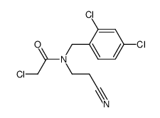 N-chloroacetyl-N-(2,4-dichloro-benzyl)-β-alanine nitrile Structure