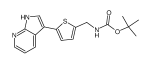 [5-(1H-pyrrolo[2,3-b]pyridin-3-yl)-thiophen-2-ylmethyl]-carbamic acid tert-butyl ester结构式