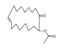 trans-2-Acetoxy-cycloheptadecen-(9)-on-(1)结构式