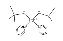 cis-[Pd(CH2-t-Bu)2(pyridine)2]结构式