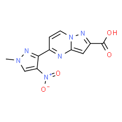 5-(1-METHYL-4-NITRO-1 H-PYRAZOL-3-YL)-PYRAZOLO[1,5-A ]PYRIMIDINE-2-CARBOXYLIC ACID结构式