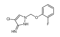 4-Chloro-1-[(2-fluorophenoxy)methyl]-1H-pyrazol-3-amine结构式