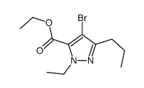 Ethyl 4-bromo-1-ethyl-3-propyl-1H-pyrazole-5-carboxylate Structure