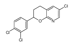 6-chloro-2-(3,4-dichlorophenyl)-3,4-dihydro-2H-pyrano[2,3-b]pyridine结构式