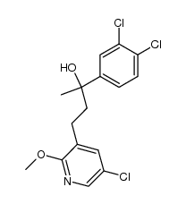 4-(5-chloro-2-methoxypyridin-3-yl)-2-(3,4-dichlorophenyl)butan-2-ol结构式