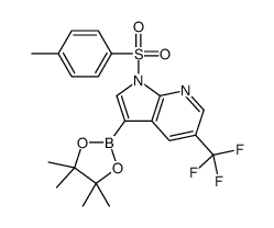 1H-Pyrrolo[2,3-b]pyridine, 1-[(4-Methylphenyl)sulfonyl]-3-(4,4,5,5-tetramethyl-1,3,2-dioxaborolan-2-yl)-5-(trifluoromethyl)- picture