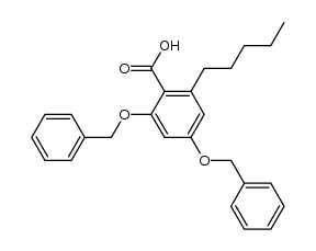 2,4-bis(benzyloxy)-6-pentylbenzoic acid结构式