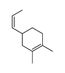 1,2-dimethyl-4-prop-1-enylcyclohexene结构式
