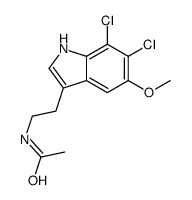 N-[2-(6,7-dichloro-5-methoxy-1H-indol-3-yl)ethyl]acetamide结构式