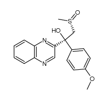 1-(4-methoxyphenyl)-2-((S)-methylsulfinyl)-1-(quinoxalin-2-yl)ethanol结构式