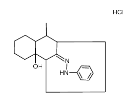 hydrochloride of phenylhydrazone of 8-R-methyltricyclo(7.3.1.02,7)tridecan-2-ol-13-one结构式