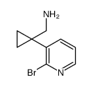 [1-(2-bromopyridin-3-yl)cyclopropyl]methanamine结构式