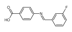 (E)-4-((3-fluorobenzylidene)amino)benzoic acid结构式