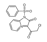 3-(Chloroacetyl)-1-(phenylsulfonyl)imidazo[1,2-a]pyridin-1-ium-2-olate structure