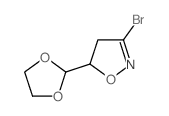 3-溴-5-(1,3-二氧杂烷-2-基)-4,5-二氢-异噁唑结构式