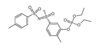 (+)-2-diethylphosphato-4-(S-methyl-N-((4-methylphenyl)-sulfonyl)-sulfonimidoyl)-toluene结构式
