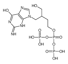 9-(4-hydroxy-2-(hydroxymethyl)butyl)-guanine triphosphate结构式