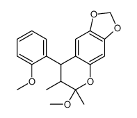 6-methoxy-8-(2-methoxyphenyl)-6,7-dimethyl-7,8-dihydro-[1,3]dioxolo[4,5-g]chromene结构式