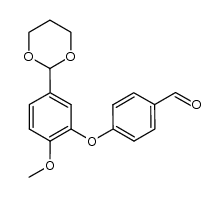 4-[5-(1,3-dioxan-2-yl)-2-methoxyphenoxy]benzaldehyde Structure