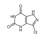 1H-Pyrazolo[4,3-d]pyrimidine-5,7(4H,6H)-dione, 3-chloro-结构式