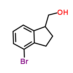 (4-Bromo-2,3-dihydro-1H-inden-1-yl)methanol结构式