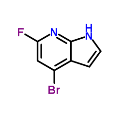 4-溴-6-氟-1H-吡咯并[2,3-b]吡啶结构式