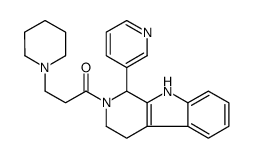 1-Propanone,3-(1-piperidinyl)-1-[1,3,4,9-tetrahydro-1-(3-pyridinyl)-2H-pyrido[3,4-b]indol-2-yl]- Structure