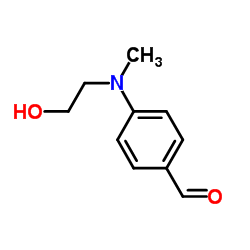 N-methyl-N-hydroxyethyl-4-amino benzaldehyde structure