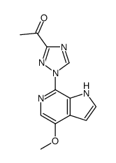 1-(1-(4-methoxy-1H-pyrrolo[2,3-c]pyridin-7-yl)-1H-1,2,4-triazol-3-yl)ethanone Structure